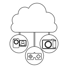 database hosting icon stock image, vector illustration design