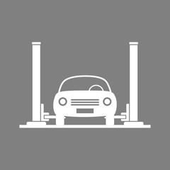 Car service vector icon on grey background