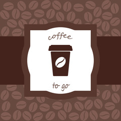 coffee to go. vector flyer.