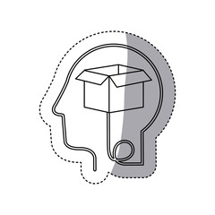 brain hosting data icon stock, vector illustration image desing