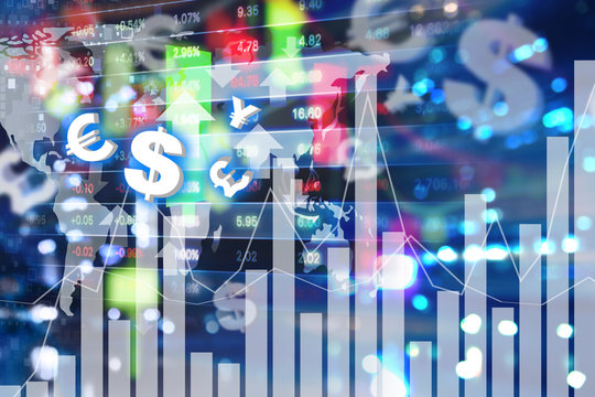 Stock market and forex background design