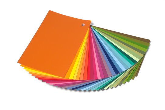  Color palette guide, paint catalog samples, rainbow swatch