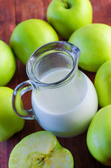 milk and apple