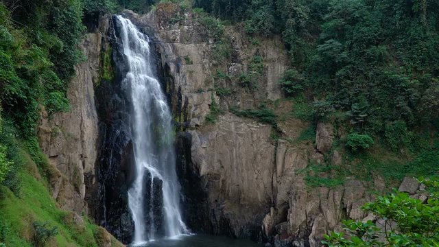 Video of Haew Narok Waterfall.It  is the biggest waterfall in Khao Yai National Park,Thailand. 4K stock footage shot at winter season time.
