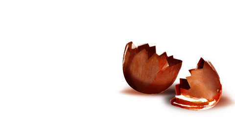 cracked chocolate egg