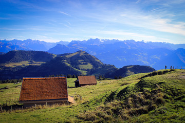 Top of Rigi mountain views, Switzerland