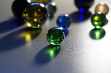 Decorative colored glass balls