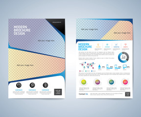 Business brochure, leaflet, flyer, annual report, cover design template. vector background. layout A4 size.