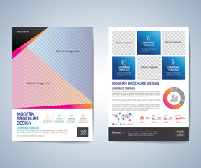 Business brochure, leaflet, flyer, annual report, cover design template. vector background. layout A4 size.