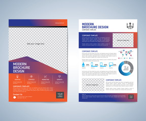 Business brochure, leaflet, flyer, annual report, cover design template. vector background. layout A4 size.