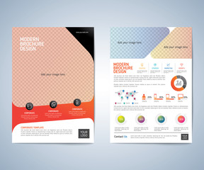 Business brochure, leaflet, flyer, annual report, cover design template. vector background. layout A4 size.