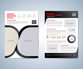 Business brochure, leaflet, flyer, annual report, cover design template. vector background. layout A4 size.