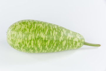 white flowered gourd isolated on white background