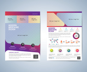 Business brochure, leaflet, flyer, annual report, cover design template. vector background. layout A4 size.