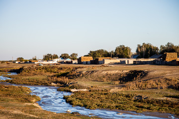 the edge of the village