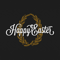 Easter Vintage Lettering. Egg Background.