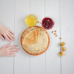 Pancakes with different fillings