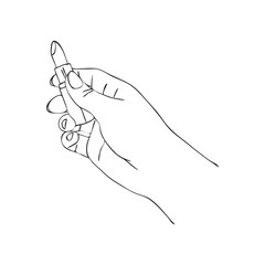 vector hand with lipstick tube