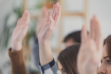 People Rising Hands