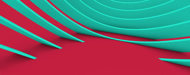 Abstrakte Architektur mit runden Elementen für Hintergrund - abstract futuristic architecture 