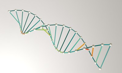 DNA model background 3d render