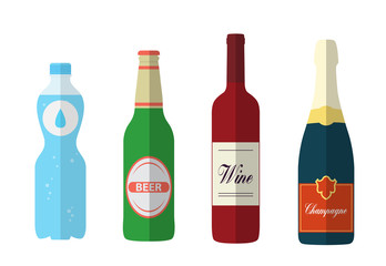  Flat bottles