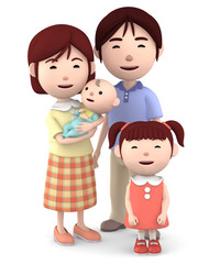 Obraz premium 4人家族08