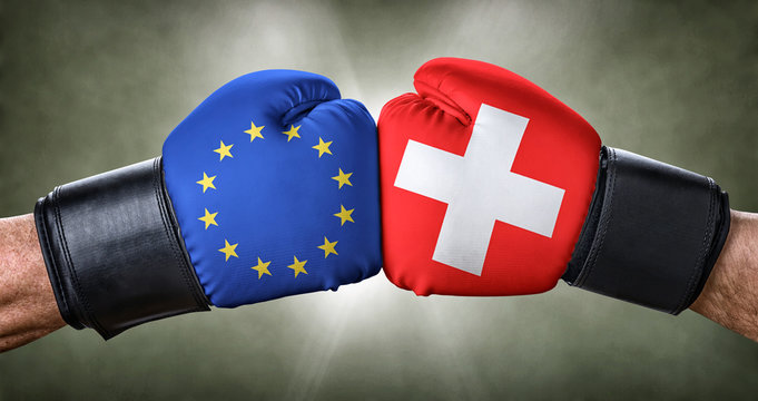Boxkampf - Europ&auml;ische Union gegen Schweiz