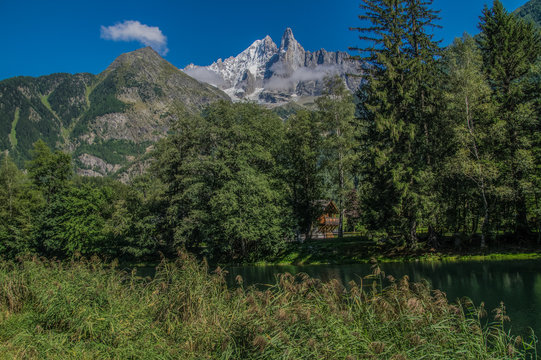 Aiguille Verte Et Du Dru,chamonix Haute Savoie,france