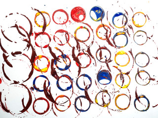 Abstract watercolor color painting  on background