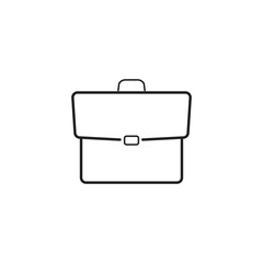 briefcase line icon, portfolio outline vector logo illustration, linear pictogram isolated on white