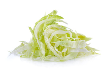 slice Cabbage on whie background