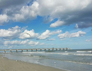Fototapeta premium Widok na ocean i plażę
