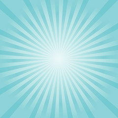 Abstract background. Soft Light Blue Turquoise rays background. Vector 