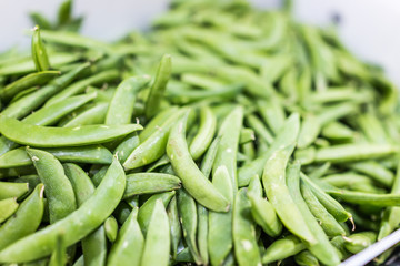 Stale sugar snap peas macro closeup