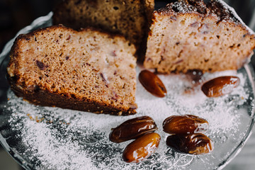 Сhocolate cake and dates