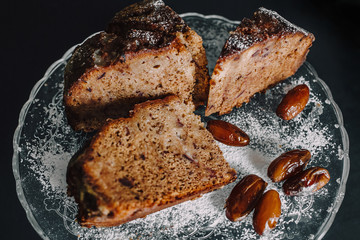 Сhocolate cake and dates