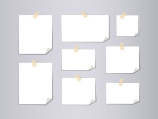 Set of paper banners. Vector illustration.