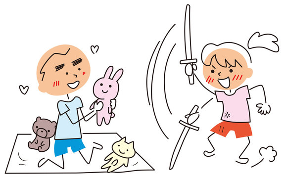 男っぽい女の子と女っぽい男の子