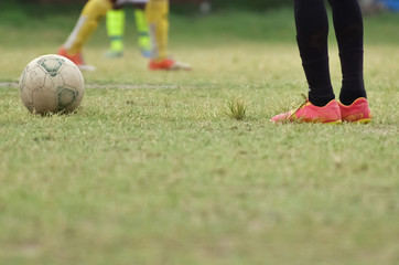 Fototapeta premium Kick soccer ball 