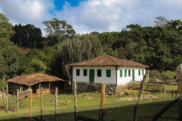 Old Portuguese colonial house in the city of Goncalves (Minas Gerais - Brazil)