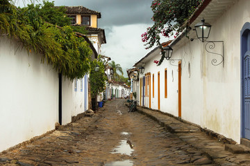 Street of the colonial city of Parati (Rio de Janeiro - Brazil)