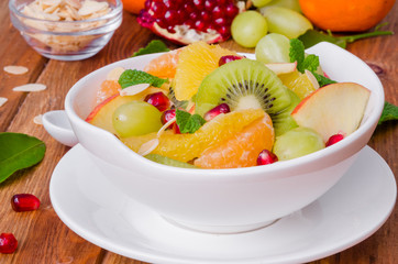 Fresh fruit salad. Healthy dish.