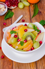 Fresh fruit salad. Healthy dish.