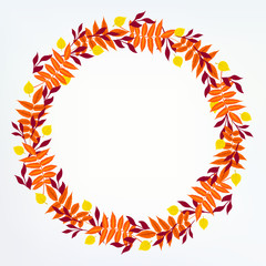 Vector background with autumn decor