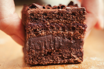 piece of chocolate cake