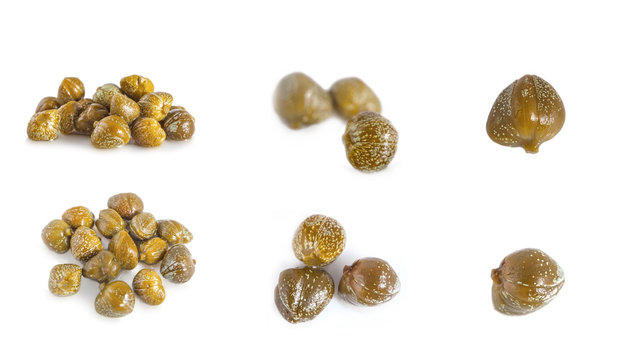 Collections of capers  isolated