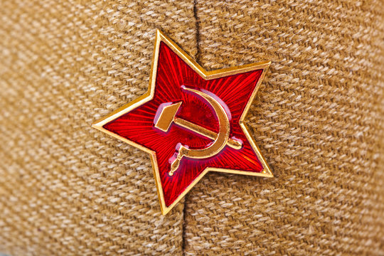 Soviet State Star on forage-cap