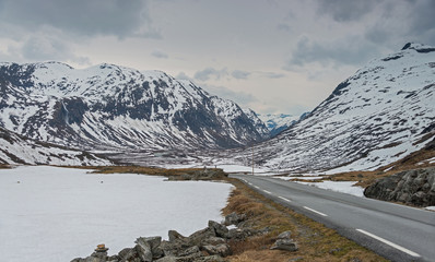 Scenic drive route #63 to Trollstigen, Norway.