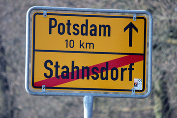 Ortsschild Stahnsdorf